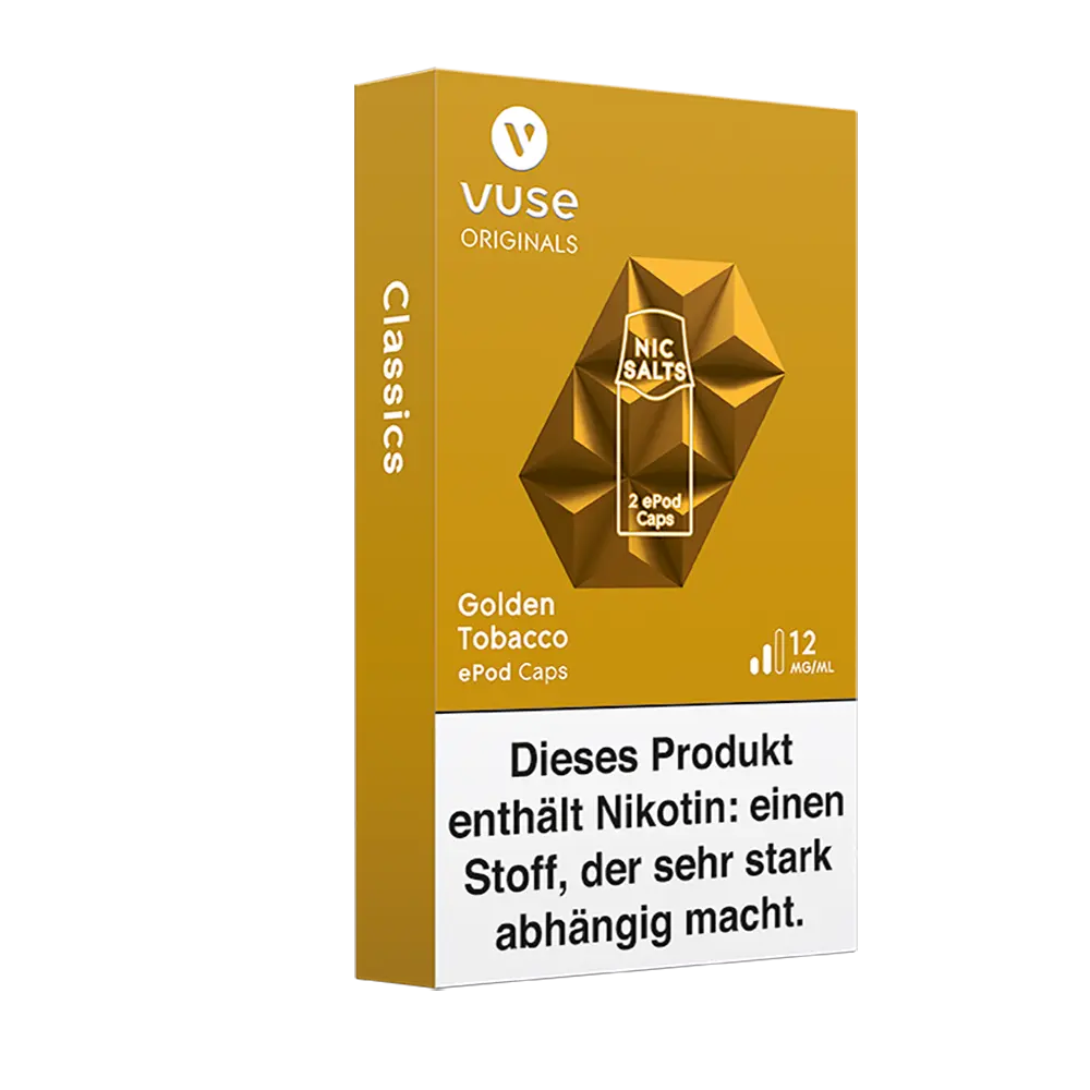Vuse ePod Caps Golden Tobacco Nic Salts 12mg STEUERWARE