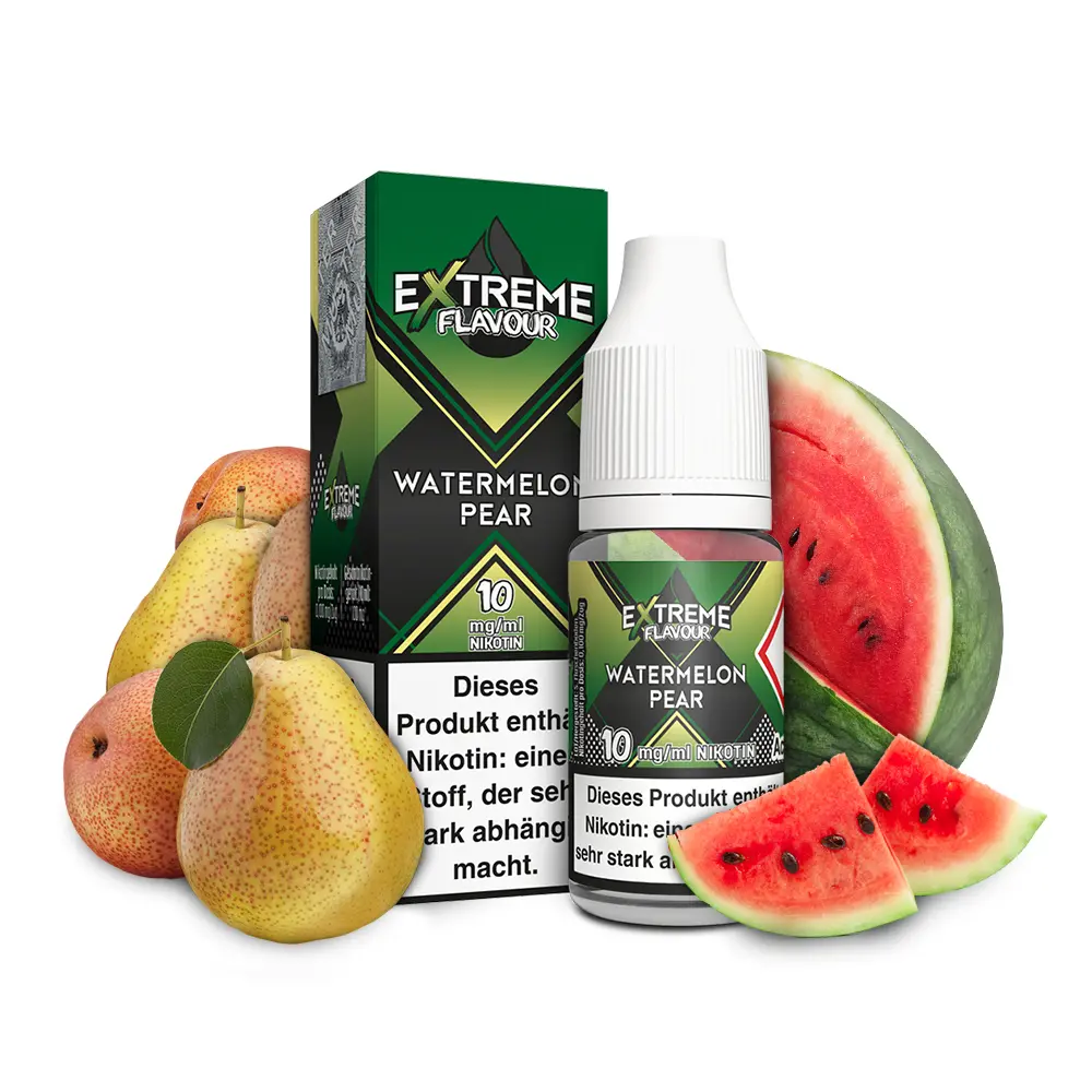 Extreme Flavour - Watermelon Pear - Overdosed Liquid 10mg 10ml HYBRID NICSALT STEUERWARE