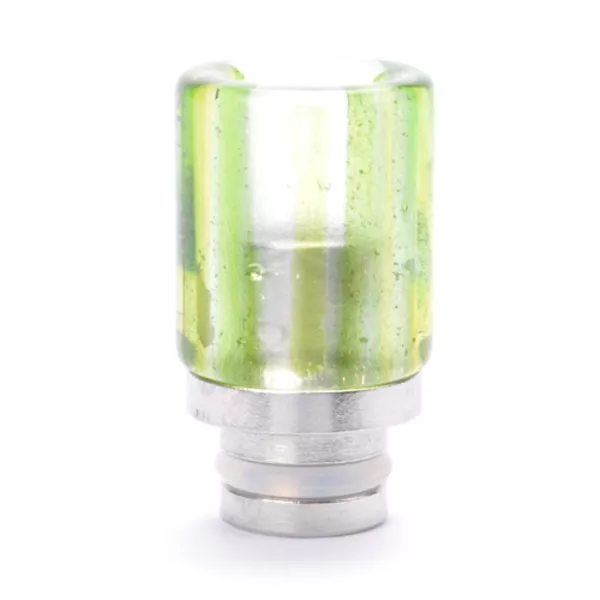 Drip Tip Edelstahl + Hartglas bunt Typ F grün