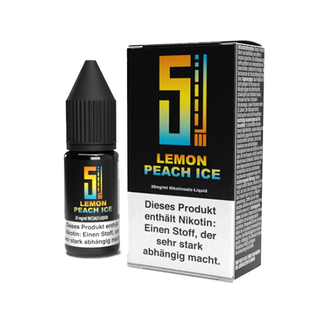 5EL Lemon Peach Ice 10ml Nikotinsalzliquid 20mg STEUERWARE