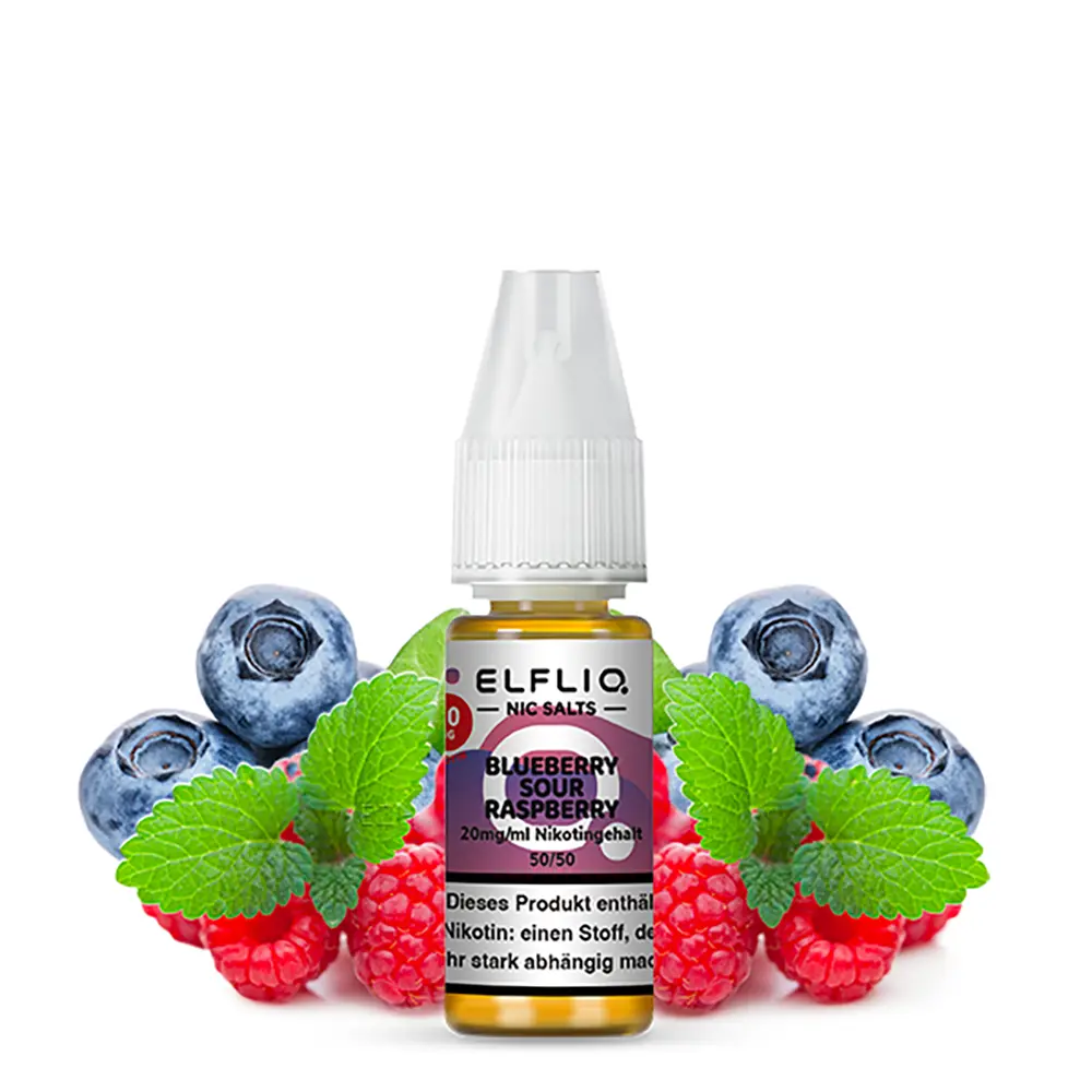 Elfliq by Elfbar Nikotinsalz - Blueberry Sour Raspberry - Liquid 20mg 10ml - STEUERWARE