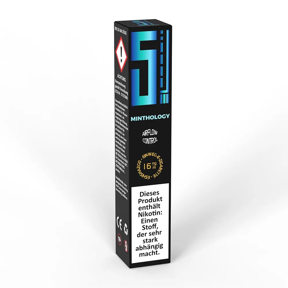 5 EL Minthology Einweg E-Zigarette 16mg STEUERWARE