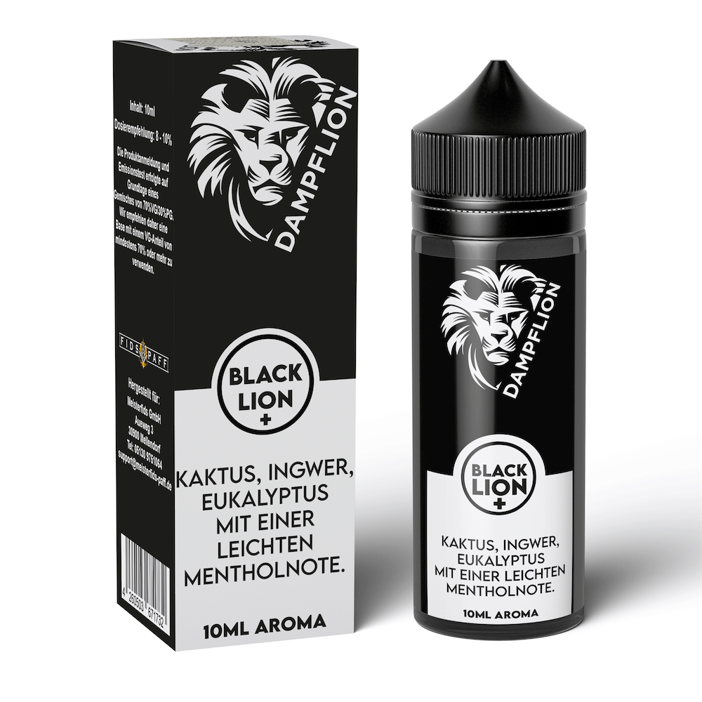 Dampflion Originals Black Lion Special Edition 10ml Aroma in 120ml Flasche STEUERWARE