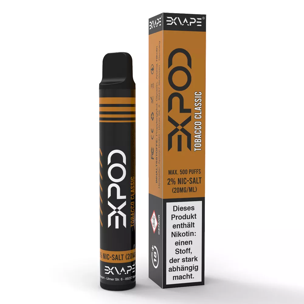 EXVAPE EXPOD Tobacco Classic Einweg E-Zigarette