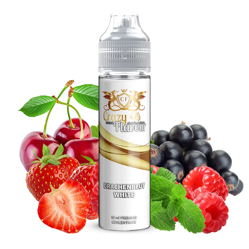 Crazy Flavour Aroma Longfill - Drachenblut White - 10ml in 60ml Flasche STEUERWARE