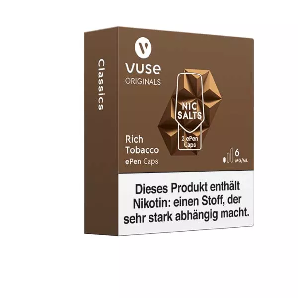 Vuse ePen Caps Rich Tobacco Nic Salts 6mg