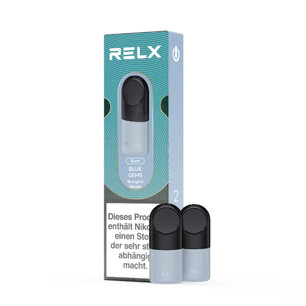 RELX Pod 2er Pack Blue Gems 18mg STEUERWARE
