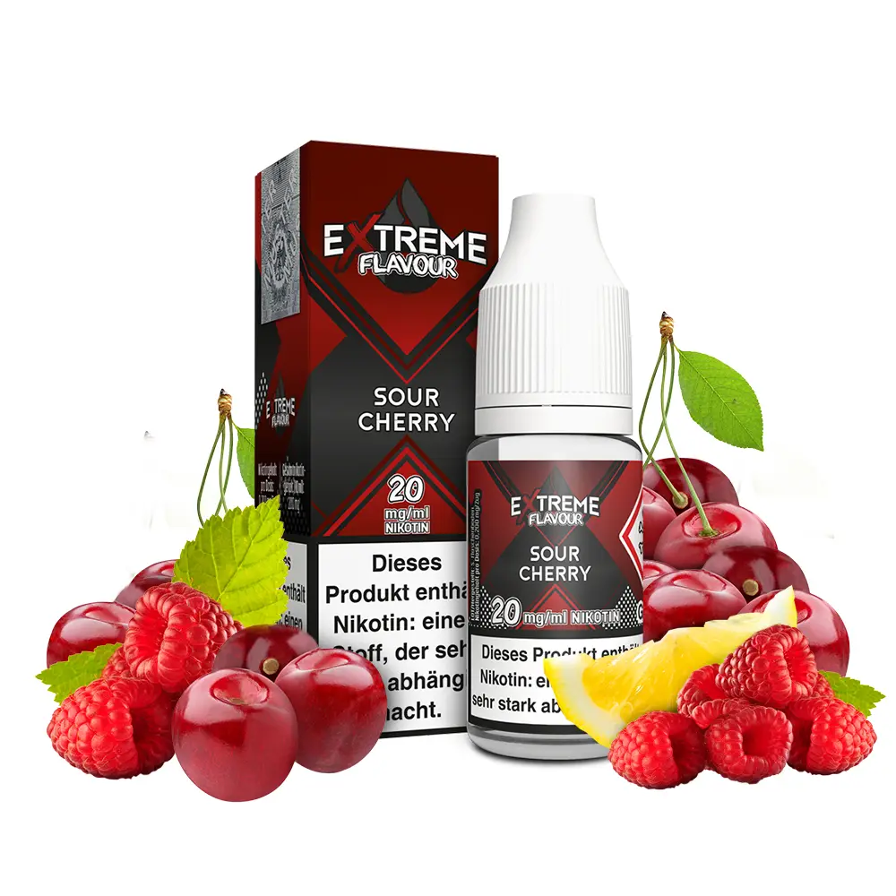 Extreme Flavour - Cherry Sour - Overdosed Liquid 20mg 10ml HYBRID NICSALT STEUERWARE