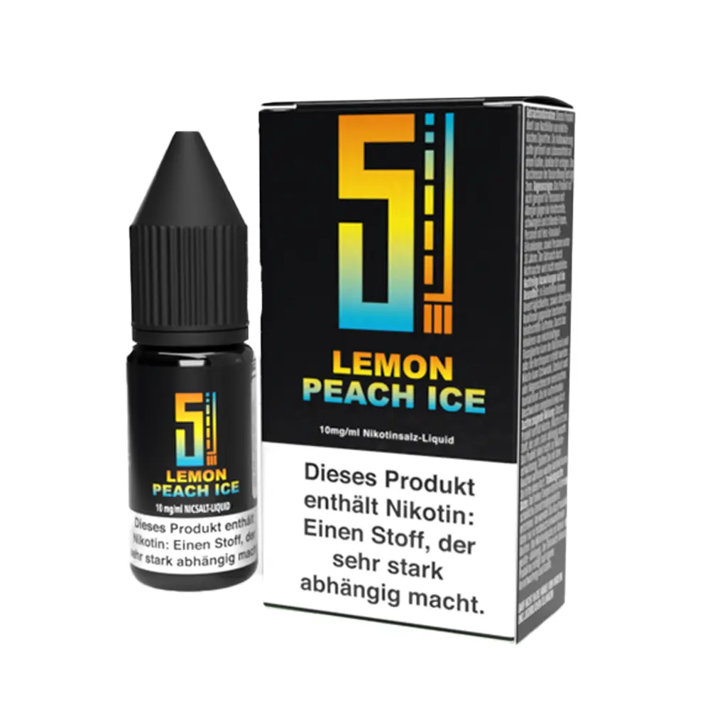 5EL Lemon Peach Ice 10ml Nikotinsalzliquid 10mg STEUERWARE