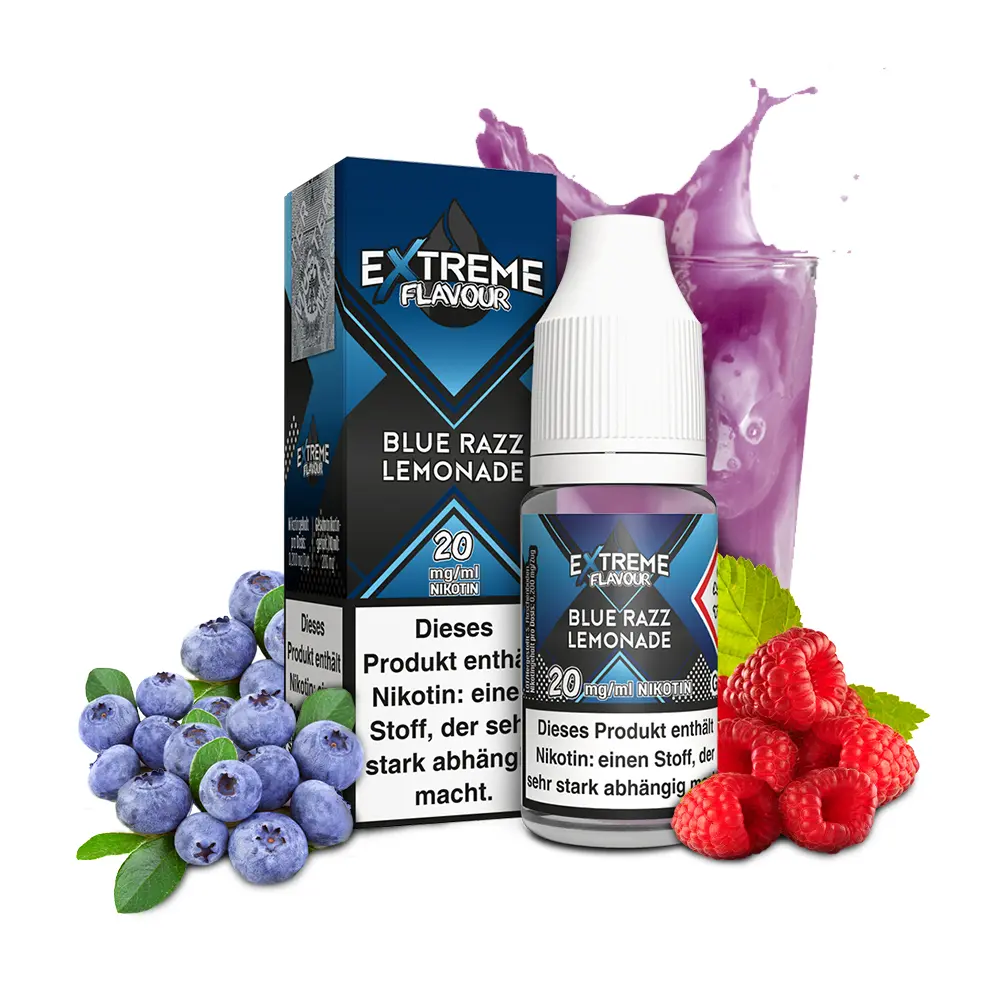 Extreme Flavour - Blue Razz Lemonade - Overdosed Liquid 20mg 10ml HYBRID NICSALT STEUERWARE