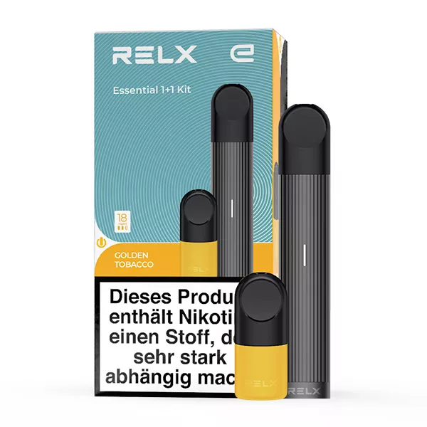 RELX Essential Kit Black Golden Tobacco 18mg