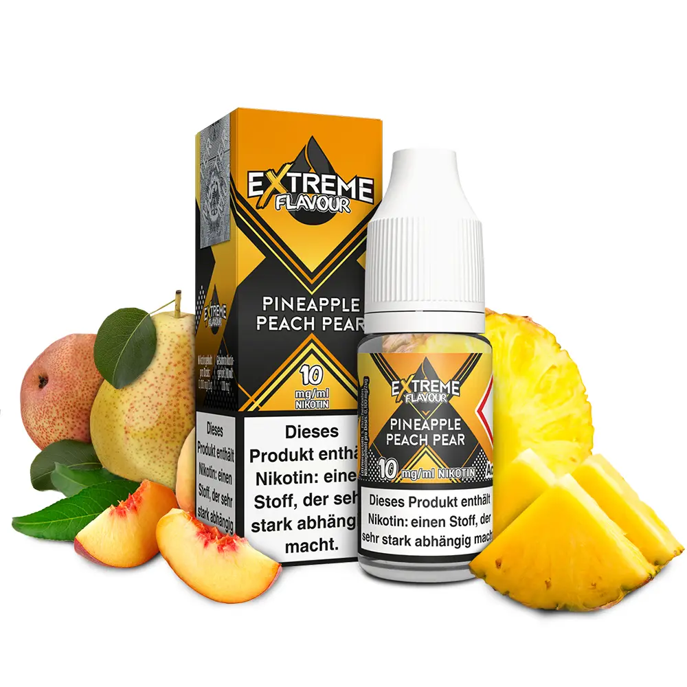 Extreme Flavour - Pineapple Peach Pear - Overdosed Liquid 10mg 10ml HYBRID NICSALT STEUERWARE