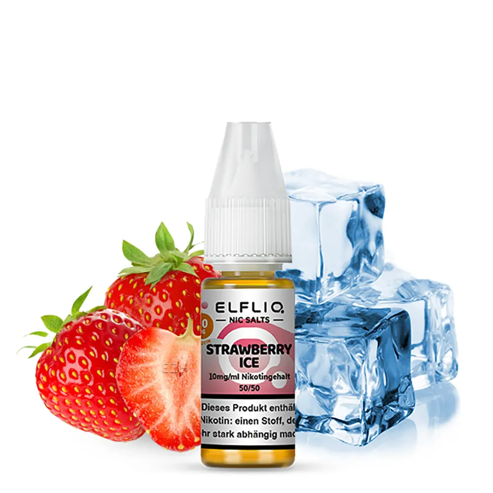 Elfliq by Elfbar Nikotinsalz - Strawberry Ice - Liquid 10mg 10ml - STEUERWARE