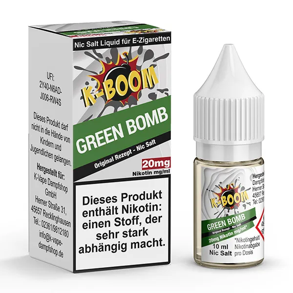 K-Boom Green Bomb Original Rezept Nic Salt 10ml 20mg