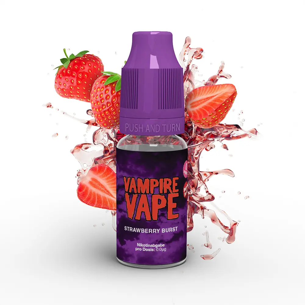 Vampire Vape Liquid - Strawberry Burst - 10ml 0mg STEUERWARE
