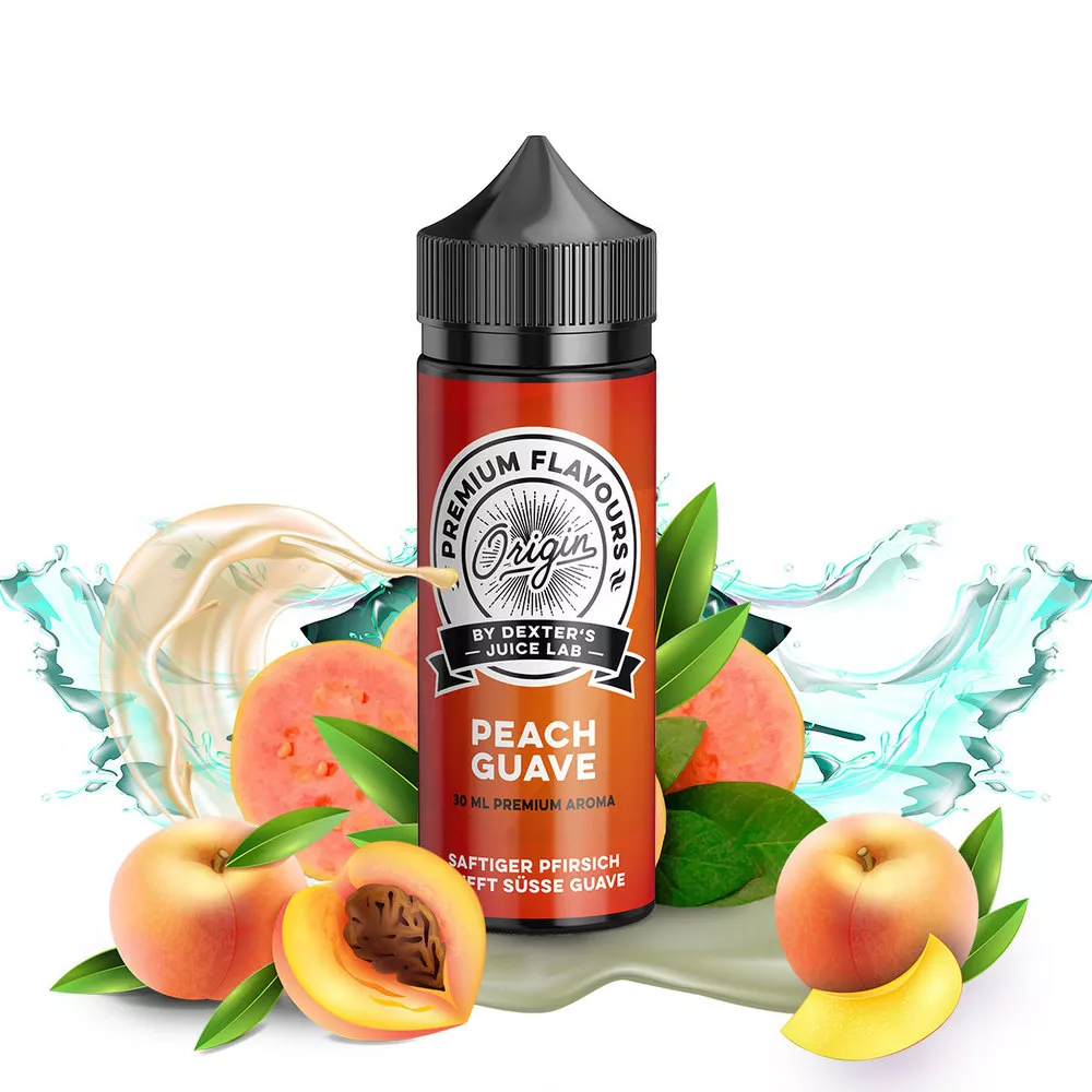Dexter's Juice Lab Origin Peach Guave 30ml in 120 ml Flasche