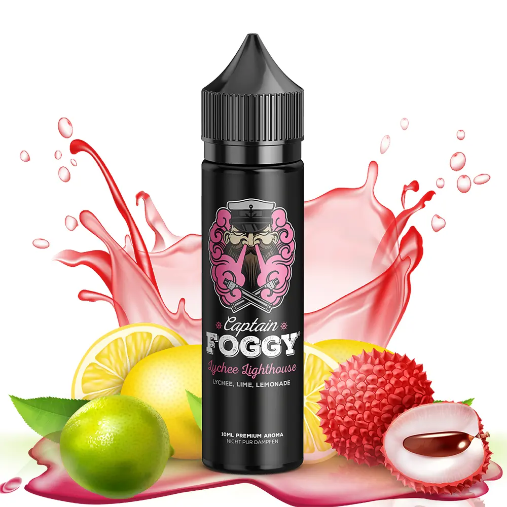 Captain Foggy Aroma Longfill - Lychee Lighthouse - 10ml in 60ml Flasche STEUERWARE