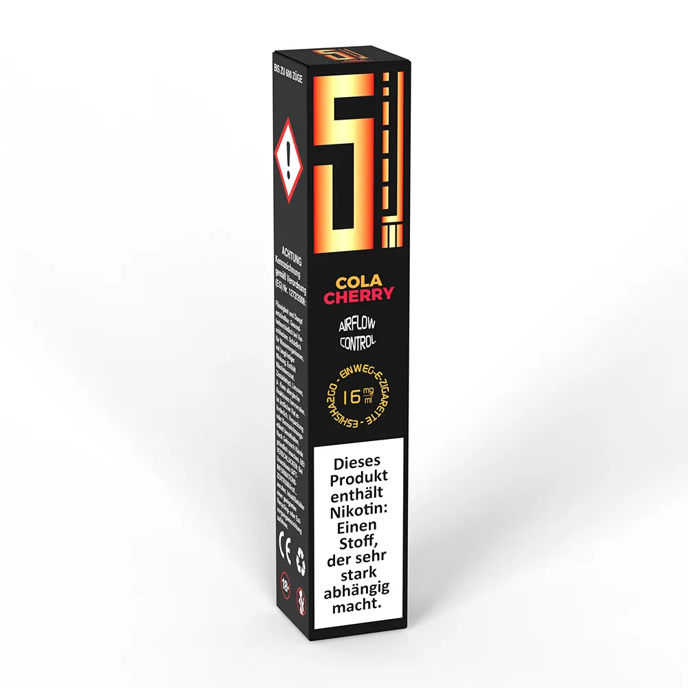 5 EL Cola Cherry Einweg E-Zigarette 16mg STEUERWARE