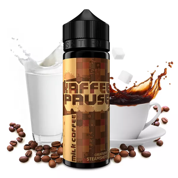 Kaffeepause by Steamshots Milk & Coffee 20ml Aroma in 120ml Flasche